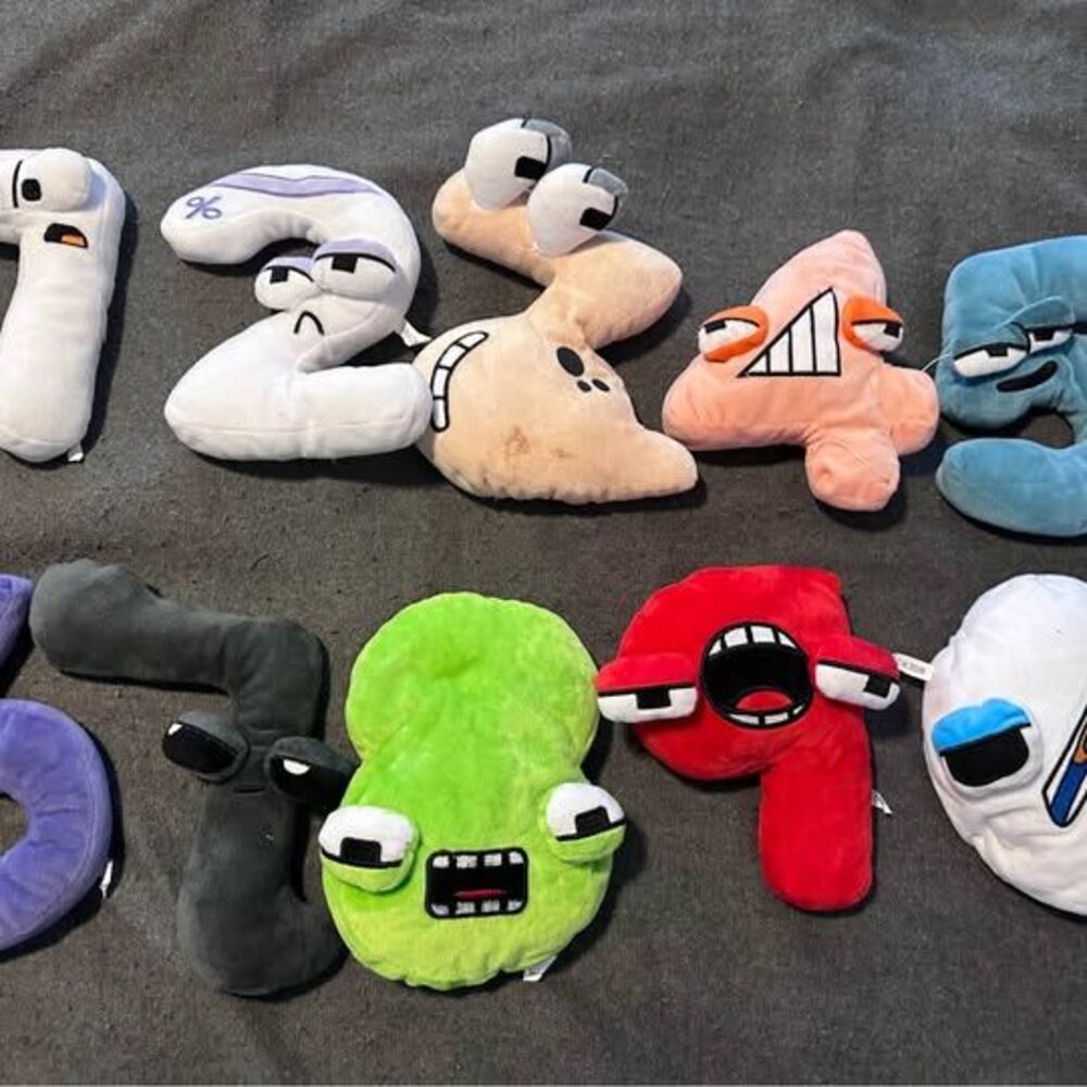 10Pcs 0-9 Number Lore Plush Toy Character Doll Stuffed Alphabet Lore Plushie Toy